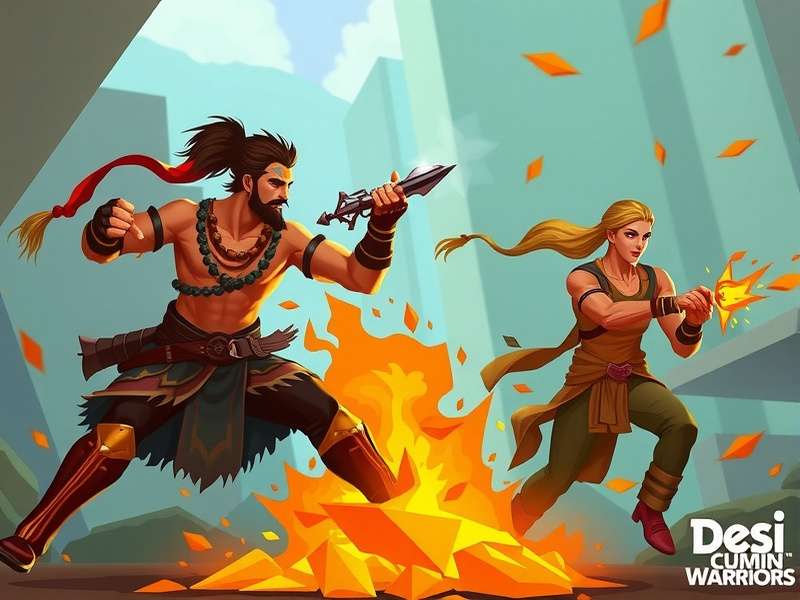 Desi Cumin Warriors game hero image showing spice warriors battling